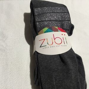 NWT  Gray Tights w/Silver Glitter Stripe 3/$10